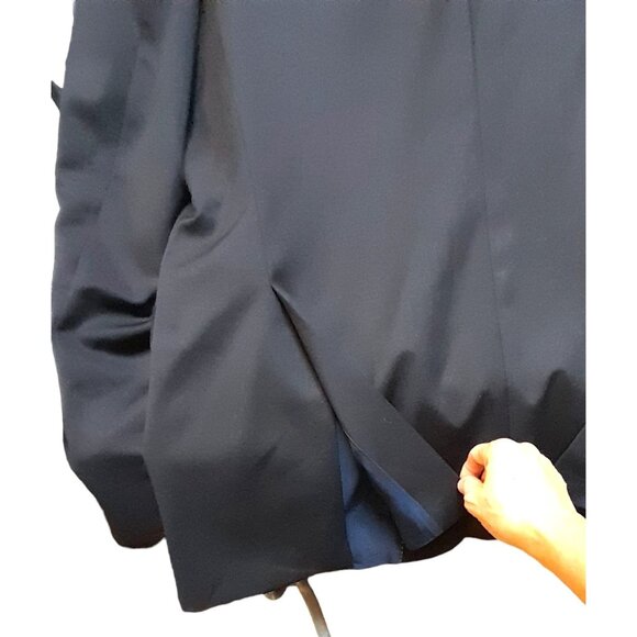 Hugo Boss Reda Super 100 Virgin Wool Mens Size 44L Work Event Blazer Navy Blue - Picture 7 of 9